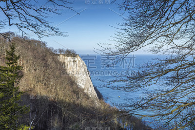 德国吕根岛白垩海岸的Koenigsstuhl峰