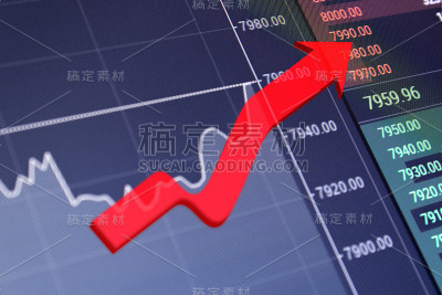 上升的股票市场概念