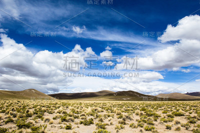 玻利维亚Altiplano沙漠和山脉
