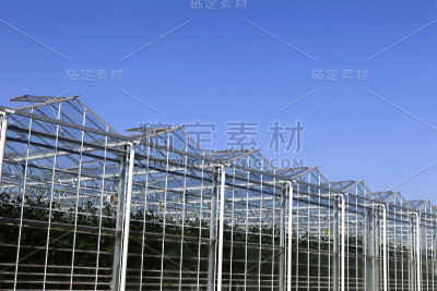 农业温室的侧视图