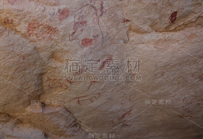 阿尔及利亚塔西利纳杰尔国家公园的洞穴壁画和岩画