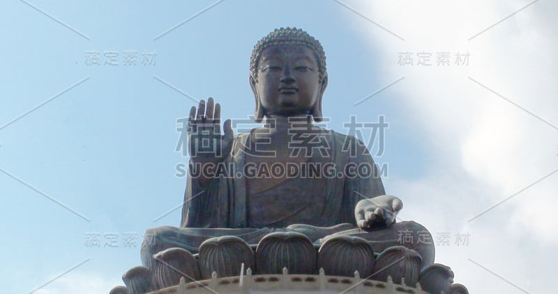 大屿山天坛大佛及天空风光。香港。亚洲