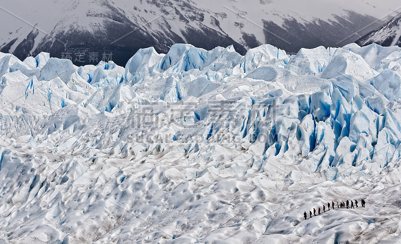 专家莫雷诺冰川，高架景观，Los Glaciares国家公园，圣克鲁斯省，巴塔哥尼亚，阿根廷