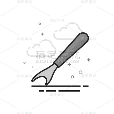 平坦的灰度图标-接缝撕裂器