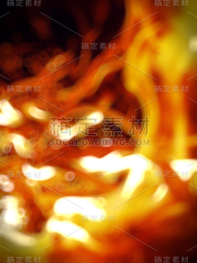 用散景背景模糊火焰