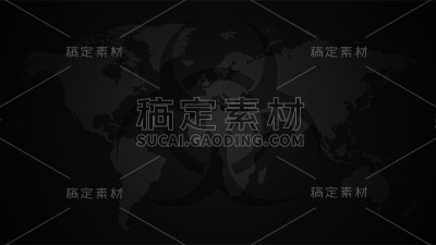 黑色背景。一个有生物危害的星球。抽象的黑色背景。