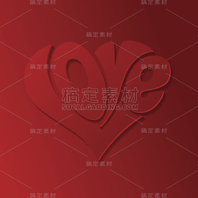 带有字母的情人节卡片。喜欢书法