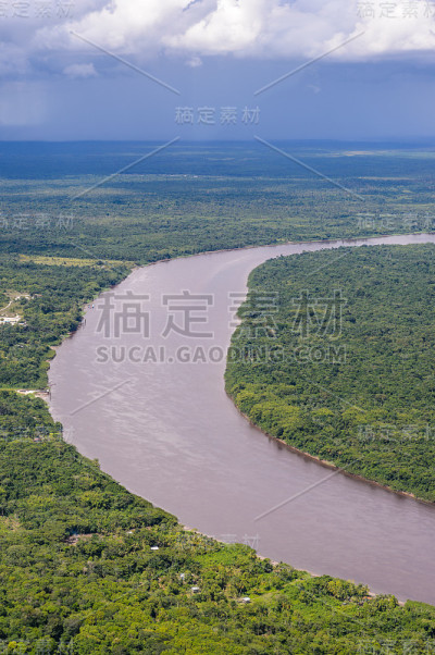 南美洲圭亚那的鸟瞰图