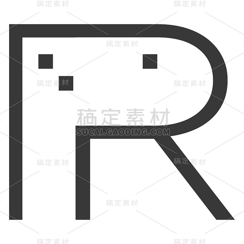 首字母r房地产图标设计为建筑师，房子，建筑公司