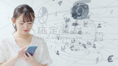 物联网概念。通信网络。