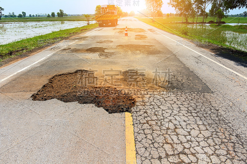 农村的道路。