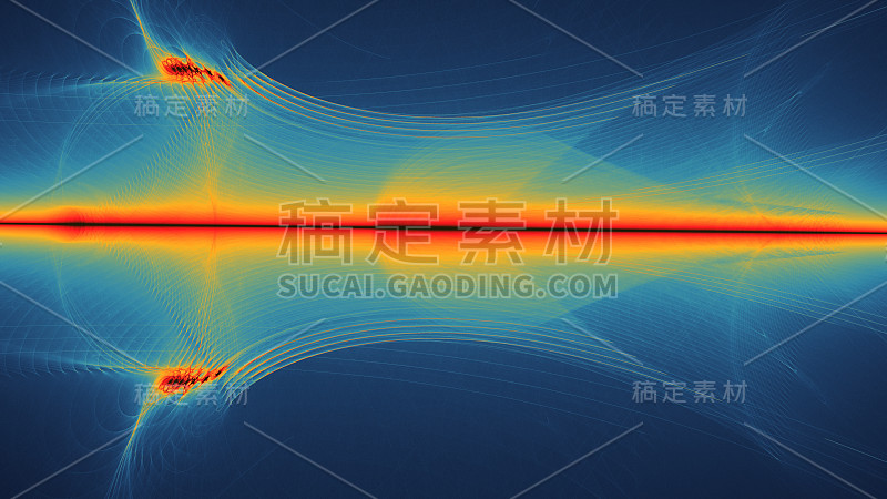 彩色的抽象插图看起来像太空行星的运动