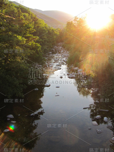 河流和山脉景观