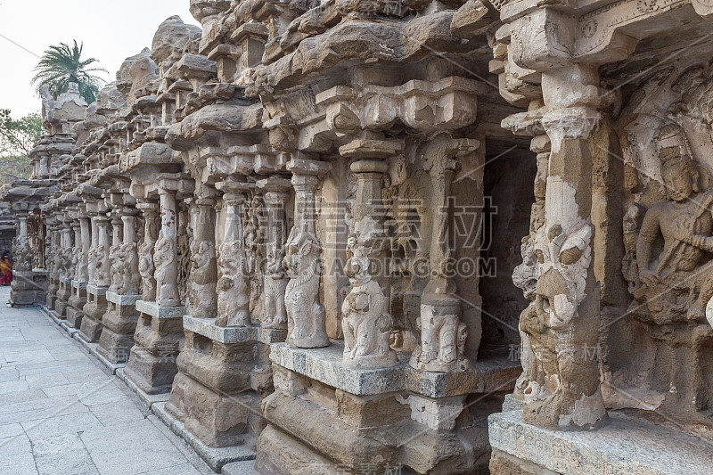 内观古寺庙Kanchipuram Kailasanathar庙