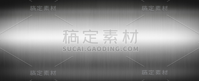 银色金属拉丝。横幅背景纹理