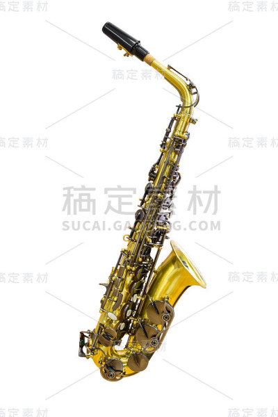萨克斯管孤立的白色背景