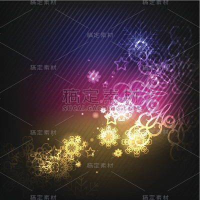 抽象背景与雪花