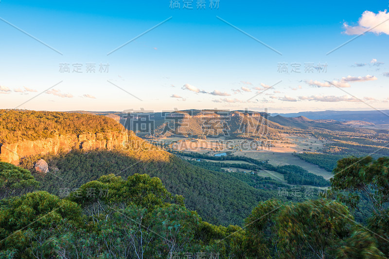 鸟瞰图的澳大利亚乡村景观