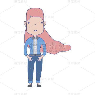 穿着休闲装的女人