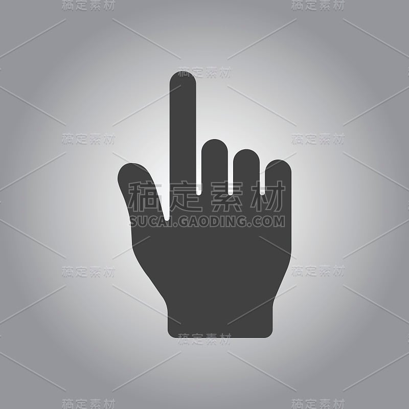 finger pointer, click hand icon vector