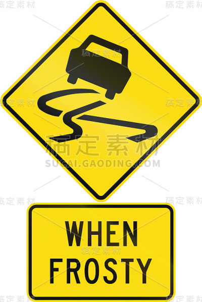 新西兰路标装配-霜冻时滑