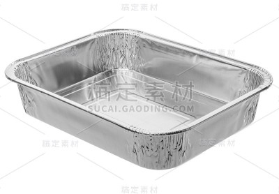 食物箔的长方形形状。铝制烘烤器具