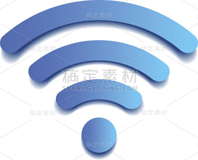 矢量卷纸wifi
