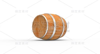 木桶隔离白色3D渲染