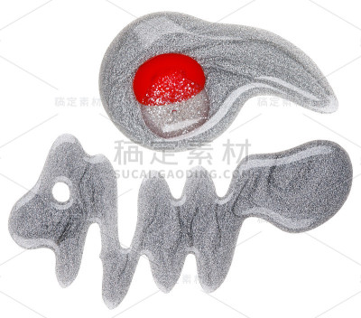 银色指甲油(搪瓷)混合滴样，分离