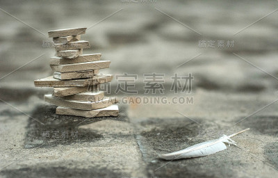 瓷砖与羽毛