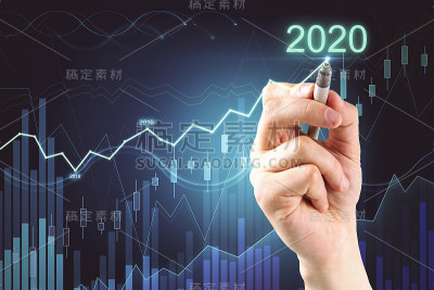 手绘2020年成功图