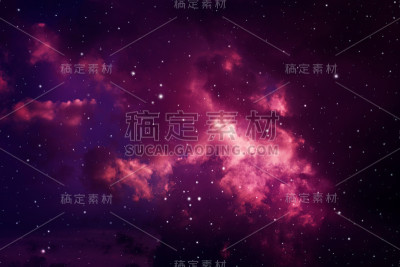 满天星星的夜空。