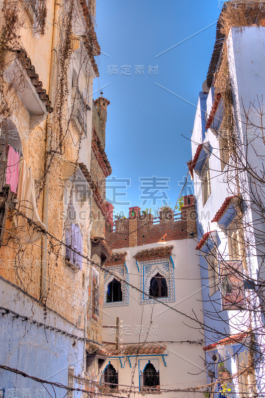 Chefchaouen medina，摩洛哥的“蓝色城市”