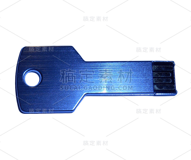 钥匙形状的USB闪存驱动器，隔离