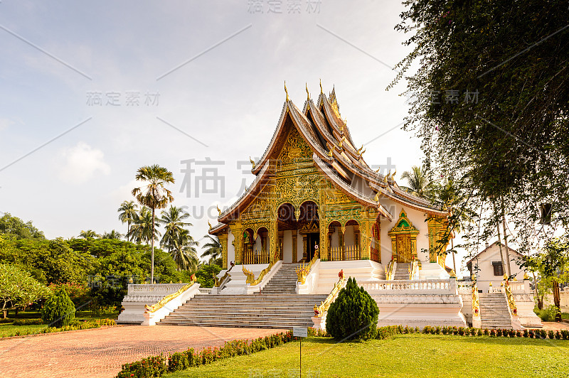 老挝琅勃拉邦国家博物馆的Haw Pha Bang佛寺。