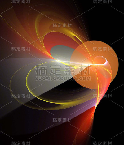 黑色上的数字分形
