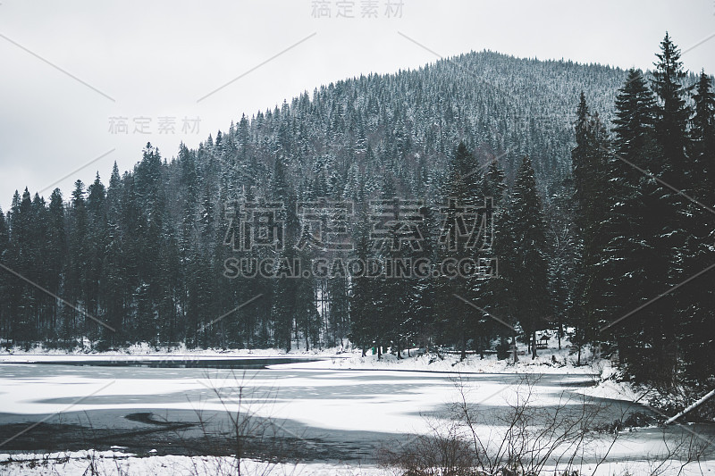 乌克兰美丽的山湖Synevyr。