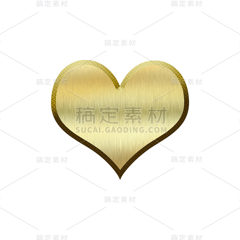 心形的金属徽章。