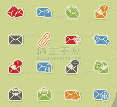 邮件和信封图标集