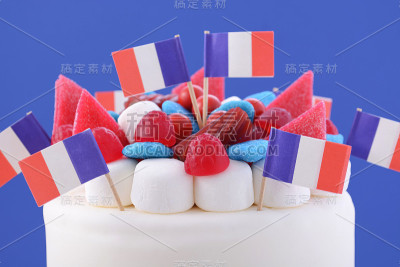 庆祝巴士底日的蛋糕
