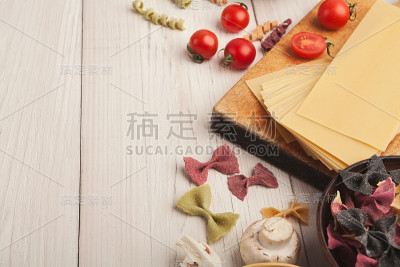 烹饪手工意大利面背景