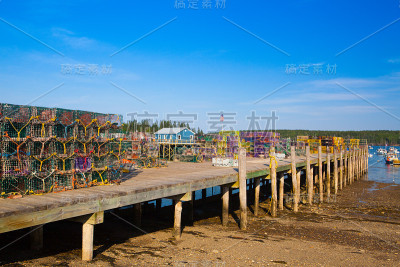 圣乔治半岛的蟹场和蟹笼