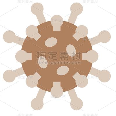 病毒或细菌载体插图，平面风格图标