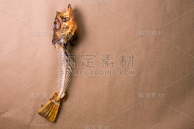 屠夫纸上的石鱼骨架