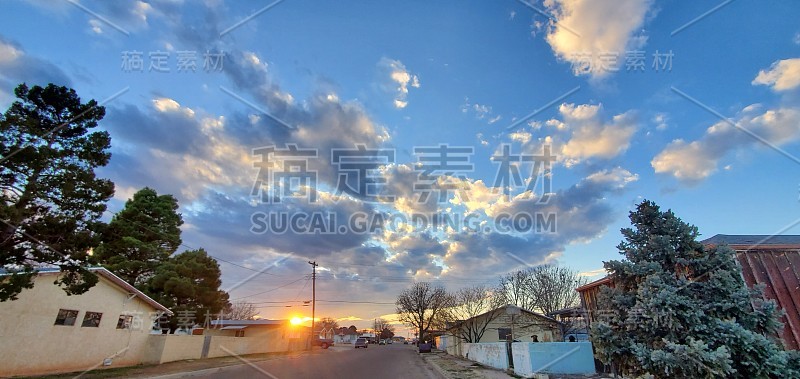 Tucumcari NM的日落