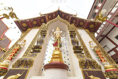 清迈市的一座佛教寺庙。泰国。2020年2月22日