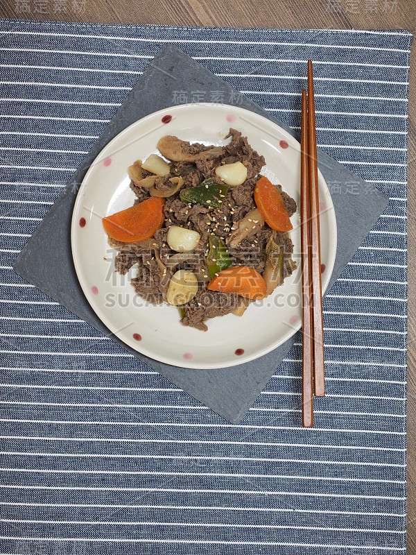 亚洲食物烤肉