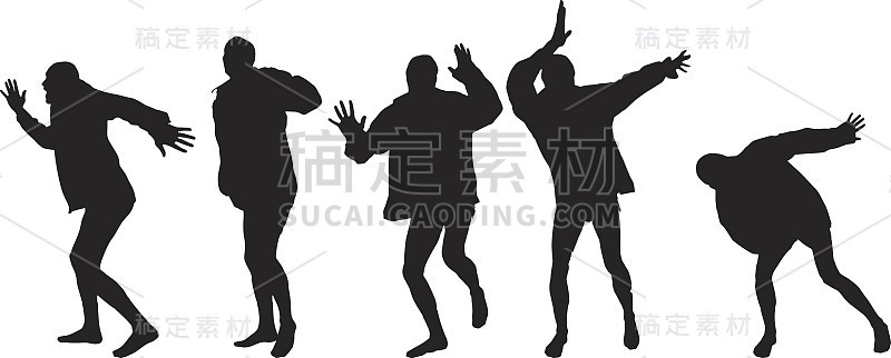 一个人的矢量剪影。
