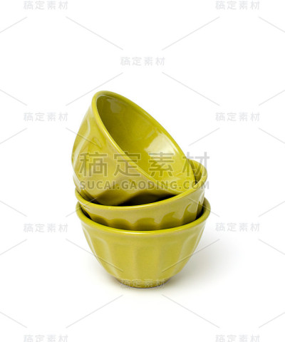 一堆绿碗