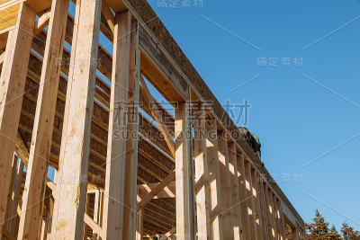 新建筑的一个房子框架的新建筑的一个房子建筑